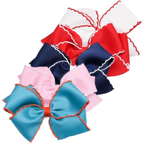 VALICLUD 5 Stück Haarschleifen Clips Für Mädchen Bunte Haarspangen Zarte Haarschmuck Accessoires Für Kinder Für Alltag Und Feste Handgefertigte Haarbänder von VALICLUD