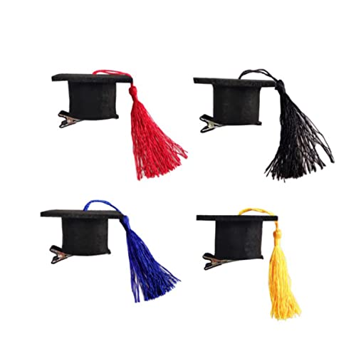 VALICLUD 5stücke Teiliges Doktorhut Haarnadeln Gelb Mini Graduationshüte Mit Quasten Für Abschlussfeiern Süßes Haaraccessoire Für Erwachsene Und Mädchen von VALICLUD