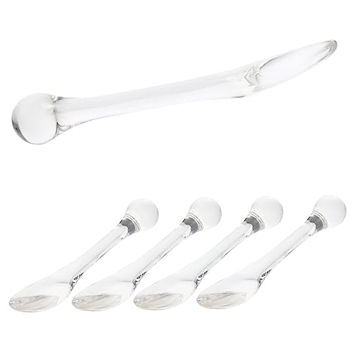 VALICLUD 5stücke Tragbare Augencreme Applikatoren Professionelle Augenmassage Werkzeuge Zinklegierung Transparente Löffel Für Tägliche Anwendung Augenmassage Und Pflege von VALICLUD