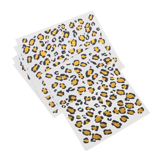 VALICLUD 6blätter Transferaufkleber Dekorativ Zart Aufkleber Leopardenmuster Partyaufkleber Halloween Cosplay-aufkleber Realistisch Body-party-dekor Temporär Körperaufkleber von VALICLUD