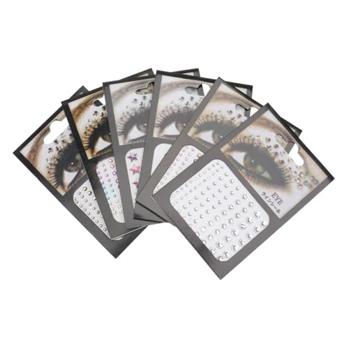 VALICLUD 6 Blätter Tears Makeup Rhinestone Aufkleber Glitzer Schmuck für Art Selbstklebende Super Glänzende Strasssteine für Partys Festivals Bühnenauftritte von VALICLUD