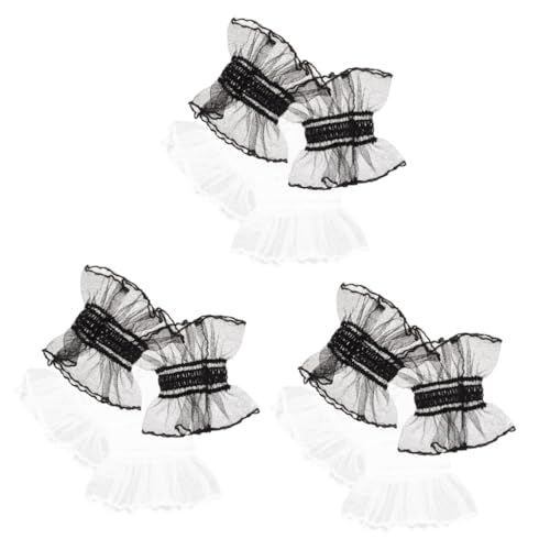 VALICLUD 6 Paare Spitzenärmel Abnehmbare Ärmel Fingerlose Handschuhe Für Damen Ärmel Aus Spitze Frauen Fingerlose Handschuhe Handgelenksmanschetten Für Ärmel Handgelenkmanschette Für Damen von VALICLUD