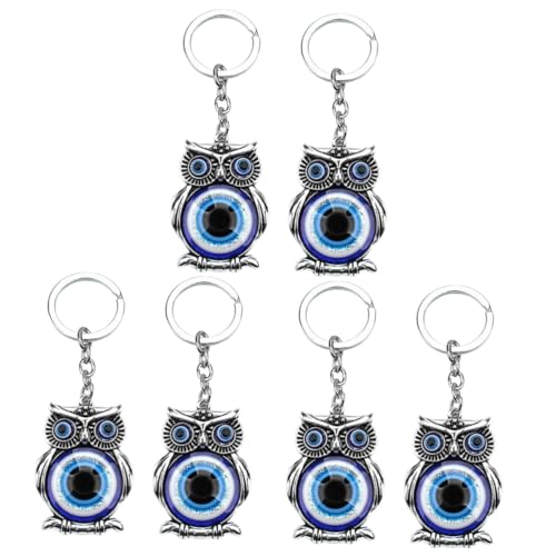 VALICLUD 6 STK Eule Schlüsselanhänger Schlüsselbund schlüsselanhänger Kinder eulenschlüsselänger glucksbringer Key Chain anahtarlık kreative Verzierung Schlüsselring in Eulenform Legierung von VALICLUD