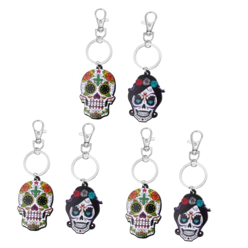 VALICLUD 6 STK Schlüsselanhänger Auto schlüsselanhänger Ring Ringe Halloween anhänger Halloween Autodekorationen Auto Zubehör modischer Schlüsselhalter Metall VALICLUD 6 STK Schlüsselanhänger Auto schlüsselanhänger Ring Ringe Halloween anhänger Halloween Autodekorationen Auto Zubehör modischer Schlüsselhalter Metall von VALICLUD