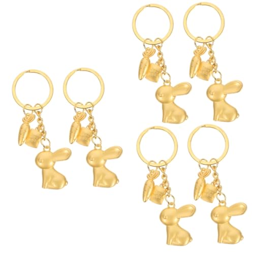 VALICLUD 6 STK Schlüsselanhänger Hasen anhänger hasenanhänger Neujahrsgeschenk Jahr des Kaninchenschlüsselbundes für Paare Hasenförmiger Anhänger Geldbörse Charme Zinklegierung von VALICLUD