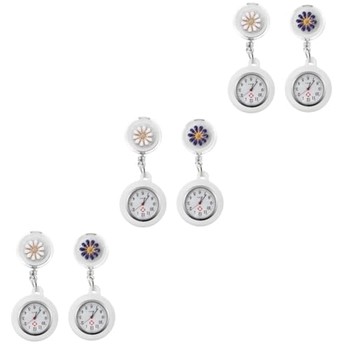 VALICLUD 6stücke Einziehbare Clip-Uhren Für Tragbare Taschenuhr Mit Clip Und Lanyard Zufällige Farben Für Pflegekräfte Ärzte Und Studierende von VALICLUD