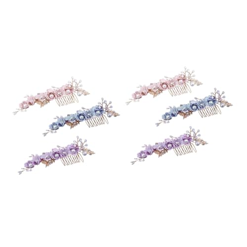 VALICLUD 6stücke Teiliges Braut Haarschmuck Handgemachte Blumen Haarkämme Blau Für Hochzeiten Partys Und Besondere Anlässe Elegante Haaraccessoires Für Bräute Und Brautjungfern von VALICLUD