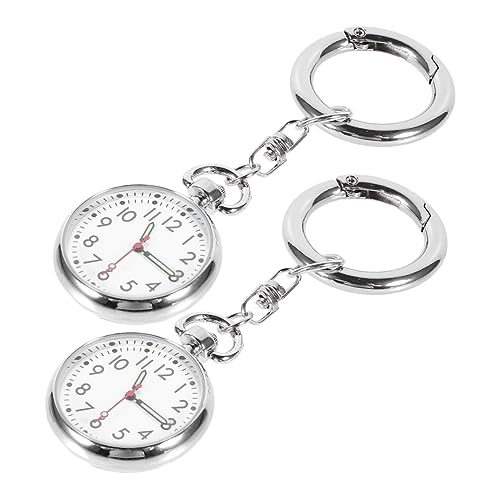 VALICLUD 6stücke Schlüsselanhänger-Uhren Für Praktische Taschenuhren Mit Hängeclip Leicht Und Tragbar Für Pflegekräfte Und Schüler Silberfarben VALICLUD 6stücke Schlüsselanhänger-Uhren Für Praktische Taschenuhren Mit Hängeclip Leicht Und Tragbar Für Pflegekräfte Und Schüler Silberfarben von VALICLUD