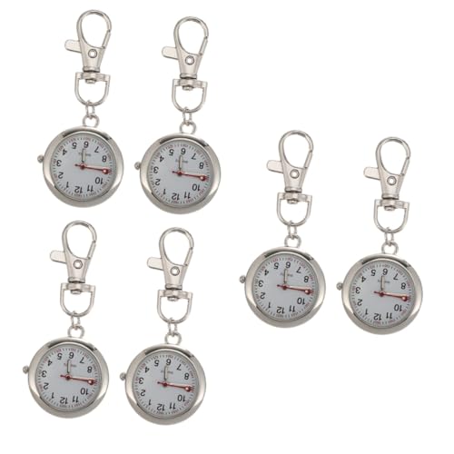 VALICLUD 6stücke Taschenuhr Schlüsselanhänger Klassische Arztuhr Für Und Studenten Robuste Und Praktische Pocket Watch Mit Modernem Design Für Einsatz Im Gesundheitswesen von VALICLUD