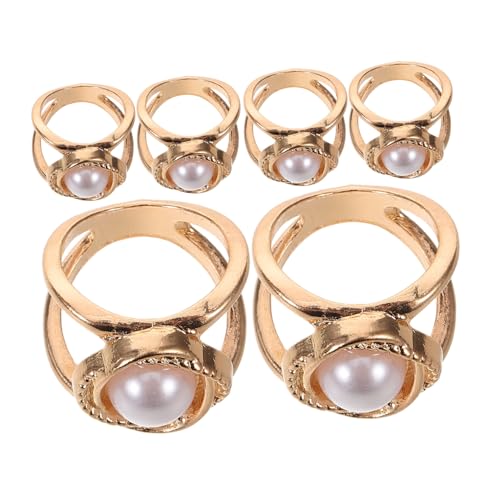 VALICLUD 6stücke Schalringe Mit Kunstperlenanhängern Schalschnallen Für Damen Und Mädchen Schalverschluss Und Halstuch-schalring Für Verschiedene Anlässe von VALICLUD