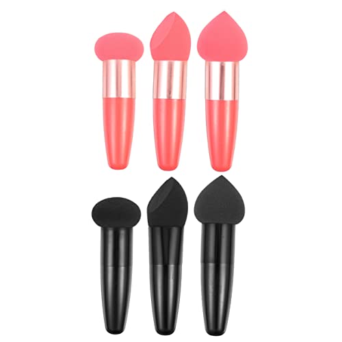 VALICLUD 6 Stück Beauty-stift Kissen Make-up-schwämme Mini Schönheit Kompakt Schminke Und Tragbar Gesicht Make-up-puff Sanfte Haut Make-up-schwamm-keil Pilz-make-up-schwamm Emulsion von VALICLUD