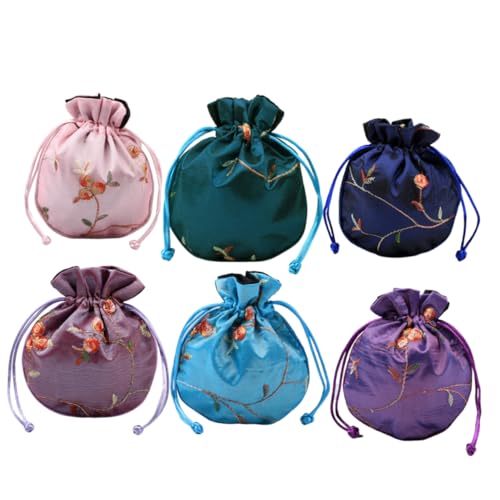 VALICLUD 6 Stück Buddha Perlen Tasche Münzgeldbörse Für Mädchen Stickerei Münztasche Mädchen Kordelzugtasche Stickerei Schmucktasche Vintage Geldbörse Stoff Münztasche VALICLUD 6 Stück Buddha Perlen Tasche Münzgeldbörse Für Mädchen Stickerei Münztasche Mädchen Kordelzugtasche Stickerei Schmucktasche Vintage Geldbörse Stoff Münztasche von VALICLUD