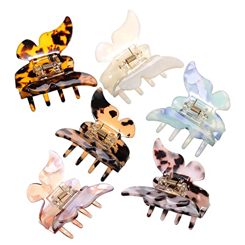 VALICLUD 6 Stück Damengreifer Clip Clips Brautjungfer Haarspangen klein Klaue süße Haarkralle Haarklammern für Mädchen Haarzubehör für Mädchen Acetatfolie von VALICLUD