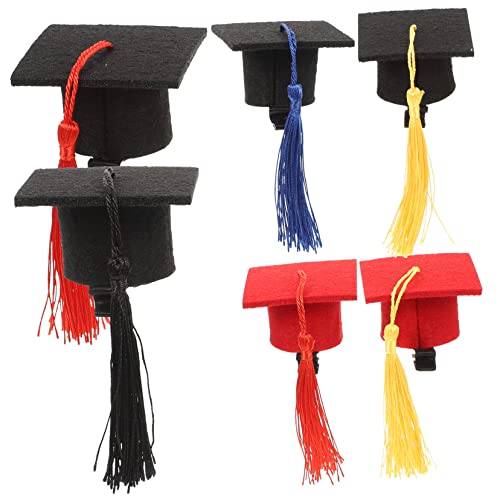 VALICLUD 6stücke Haarspangen Im Abschlusskappen-stil Mini Hut Haar Clips Für Frauen Graduation Kopfschmuck Für Abschlusszeremonie von VALICLUD