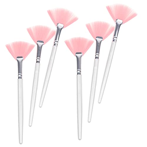 VALICLUD 6 Stück Fächer Make up Pinsel Für Gesicht Weiche Nylonhaare Zum Verblenden Und Auftragen Rosa Kosmetik Tools Für Frauen Und Mädchen Für Wangenrouge Und Grundierung von VALICLUD