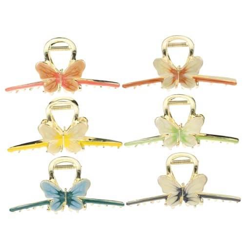 VALICLUD 6stücke Große Schmetterlings Haarklammern Für Frauen Mädchen Für Langes Dünnes Haar Haarklammer Halter Schmuck Für Hochzeit Geburtstag Weihnachten von VALICLUD