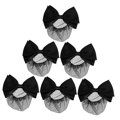 VALICLUD 6 Stück Haarschmuck tanzendes Haarnetz Haarbrötchen Netze Ballettzubehör Haarknotennetz Haarnetz für Männer Snood-Brötchenabdeckungen Tanzhaarnetze für Brötchen Metall Schwarz von VALICLUD