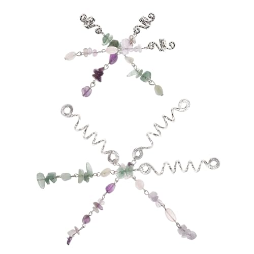 VALICLUD 6stücke Haarseile Mit Natursteinanhängern Vintage-haarmanschetten Für Zöpfe Haarschmuck Boho-haarschmuck Für Damen Zum Flechten von VALICLUD