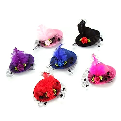 VALICLUD 6 Stück Haarspangen mit Kleinen Hut Designs Süße Haarnadeln für Mädchen Farben Zufällig Haaraccessoire für Partys und Alltag Zufällige Farbe Zufällige Farbe von VALICLUD