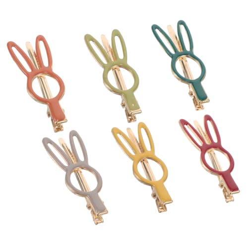 VALICLUD 6stücke Süße Kaninchen-haarspangen Für Mädchen Niedliche Haarclips Im Minimalistischen Design Für Ostern Und Verschiedene Frisuren Accessoires Für von VALICLUD