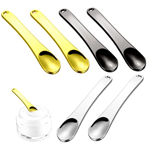 VALICLUD 6 Stück Kosmetik Spatel aus Hygienische Make Up Löffel für Gesichtscreme und Masken Praktisch und Leicht mit Aufhängeloch zur Einfachen Lagerung von VALICLUD