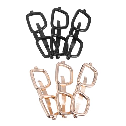 VALICLUD 6 Stück Krawattenklammern in Brillenform für Herren Metall Necktie Clip mit Starkem Halt Eleganter Minimalistischer Stil Vielseitig für Business Hochzeiten Formelle Anlässe und von VALICLUD