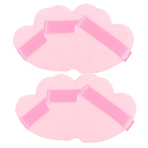 VALICLUD 6 Stück Make Up Schwämme Herzform Puderquaste Makeup Schwamm für Foundation und Lose Puder Vielseitig Anwendbar Sanft zur Haut für Zuhause und Reise Rosa von VALICLUD