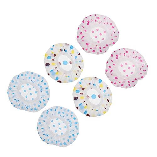 VALICLUD 6 Stück Multifunktionale Duschhauben Wiederverwendbar für Lange Haare Stylische Badekappen für Damen und Herren von VALICLUD