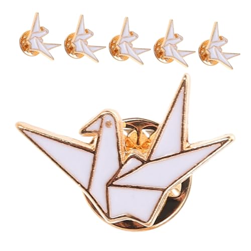 VALICLUD 6 Stück Origami Broschen Damen Cartoon Pins Metall Anstecknadeln für Kleidung Rucksack Pullover Verspieltes Design Sicherer Verschluss Vielseitiges Accessoire für Alltag Party von VALICLUD