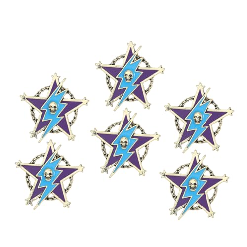 VALICLUD 6 Stück Retro Fünf-punkte-sternbrosche Reversschmuck Für Männer Anzugbrosche Für Männer Süße Pins Für Rucksäcke Badge Pin Kawaii-stifte Dekorative Brosche Abzeichenstifte Legierung von VALICLUD