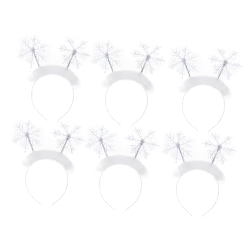 VALICLUD 6 Stück Schneeflocken Haarreifen Festliche Weihnachtsdeko für Partys Winterfeiern und Fotoshootings als für Familie und von VALICLUD