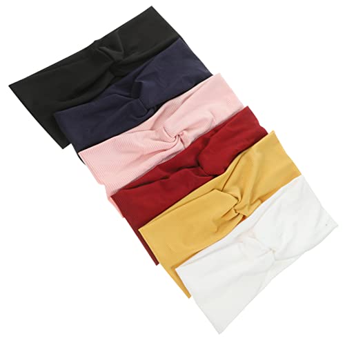 VALICLUD 6stücke Stirnbänder Für Damen Aus Hochwertigem Material Breit Und Elastisch Mit Knoten-design Für Yoga Und Workout Atmungsaktiv Und Schweißabsorbierend Praktisch Und Dekorativ von VALICLUD