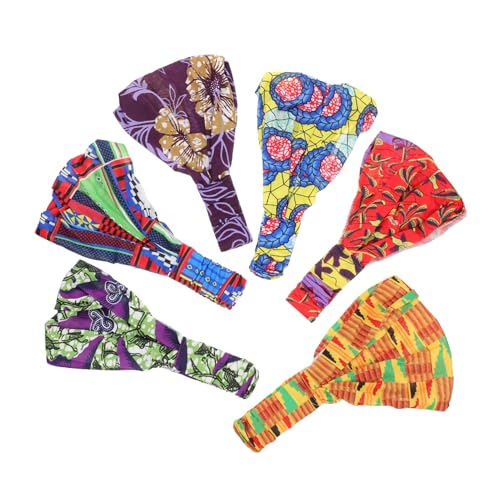VALICLUD 6 Stück Stylisches Teiliges Haarband für Damen Bedruckte Kopfband Tücher Verschiedenen Designs Gelb Karomuster Geometrisch für Yoga Spa Make Up und Alltag von VALICLUD