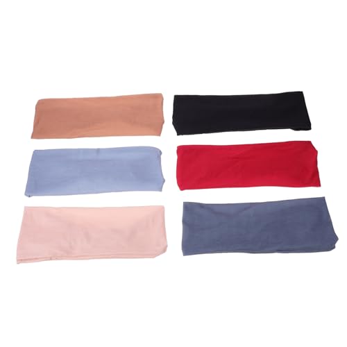 VALICLUD 6 Stück Teiliges Elastisches Sweatband Sport Stirnband Damen Atmungsaktiv Rutschfest Kopfband für Yoga Workout Vielseitig in Farben von VALICLUD