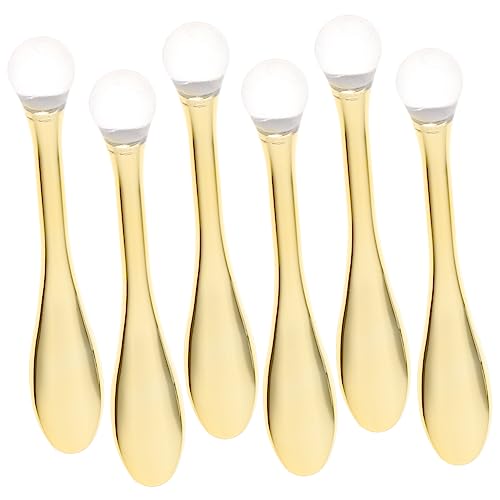VALICLUD 6 Stück Teiliges Gesichtsmaske Löffel und Massage Stäbe Goldene Spatel für Augencreme und Gesichtsmassage Leicht und Tragbar für Reisen und Alltag von VALICLUD
