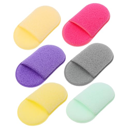 VALICLUD 6 Stück Teiliges Gesichtsreinigungsschwämme Exfolierende Hautfreundliche Make up Entferner Schwämmchen für Sanfte Porentiefe Reinigung Tägliche Anwendung Waschbare von VALICLUD