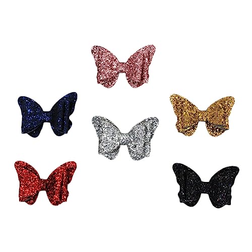 VALICLUD 6 Stück Teiliges Glitzer Pailletten Haarspangen für Junge Mädchen und Mädchen Bunte Schleifen Haarklammern Niedliche Haarschleifen für Festival Party und Alltag Farbenfroher von VALICLUD