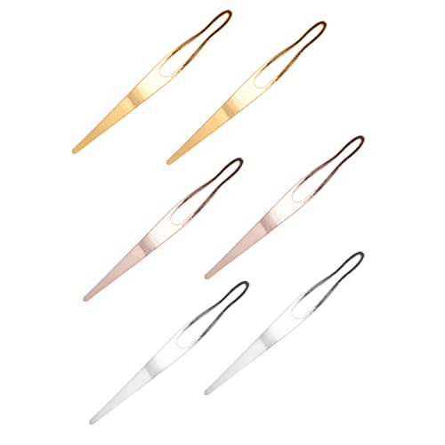 VALICLUD 6 Stück Teiliges Häkelset für Haare Dreadlocks Häkelnadeln und Flechtwerkzeuge in Gold Silber Roségold für Präzises Zöpfe Einflechten und Kreative Frisuren von VALICLUD