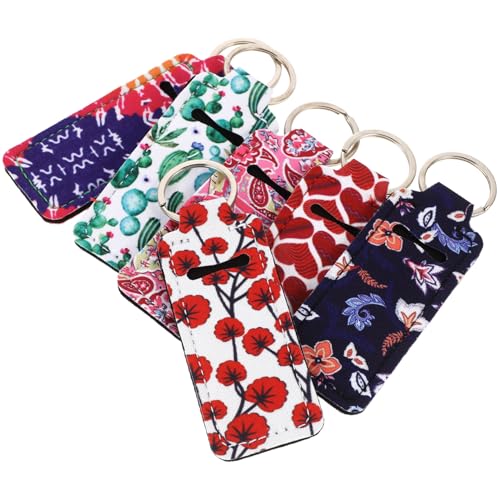 VALICLUD 6 Stück Teiliges Lippenstift schutzhüllen mit Dickwandigem Chic Gemustertem Schutzcover und Praktischem Clip Leichter Tragbarer Organizer für Schlüssel Taschen und Unterwegs von VALICLUD