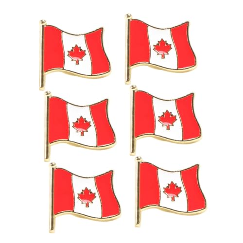 VALICLUD 6 Stück Teiliges Nationalflaggen Anstecknadeln aus Robustem Metall mit Langlebiger Beschichtung Vielseitige Broschen für Jacken und Tägliche Kleidung Patriotisches Sammlerstück von VALICLUD