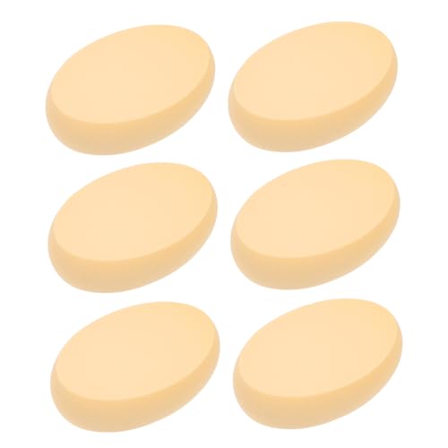 VALICLUD 6 Stück Teiliges Ovaler Make up Schwämme für Lose Puder Trocken und Nass Verwendbar Sanft für Zarte Haut Einfacher und Schneller Foundation auftrag Praktisches Make up Zubehör für von VALICLUD
