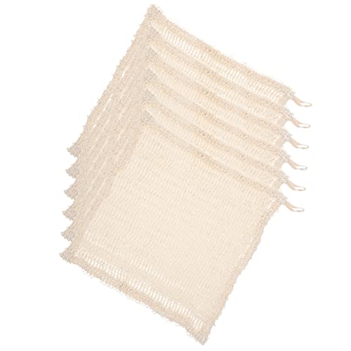 VALICLUD 6 Stück Teiliges Peeling Badetücher aus Jute Exfolierende Handtücher für Rücken Nacken Schultern Leicht Vielseitig für Hotelaufenthalte Camping zur Hautpflege und Massage von VALICLUD