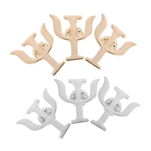 VALICLUD 6 Stück Teiliges Psychologie Psi Symbol Anstecknadeln Langlebiger Legierung Vintage Stil Vielseitig als Broschen für Ärzte Krankenschwestern Rucksäcke Hüte Geschenkidee von VALICLUD