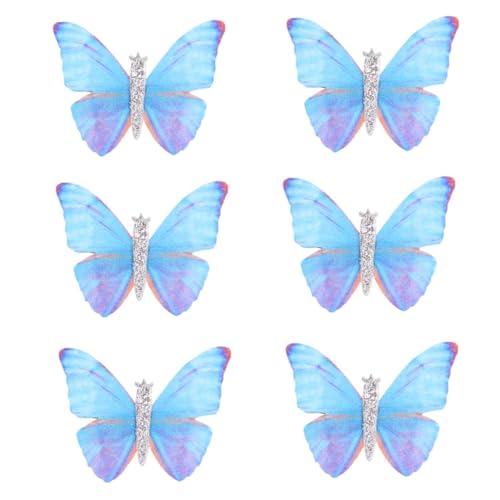 VALICLUD 6 Stück Teiliges Schmetterling Haarklammern für Damen Bunte Haarschmuck Clips in Blau und Vielseitige Haarspangen mit Dekorativem Design für Haare Kleidung und Taschen von VALICLUD