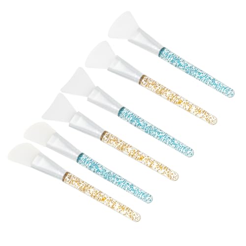 VALICLUD 6 Stück Teiliges Silikon Gesichtsmaske Pinselset Diy Maskenapplikator für Gleichmäßiges Auftragen Ergonomische Griffform Wiederverwendbar für Hautpflege und Schönheitspflege von VALICLUD