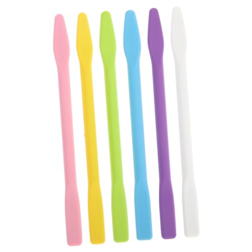 VALICLUD 6 Stück Teiliges Silikon Rührstäbchen Vielseitige Stir Sticks für Gesichtsmaske DIY Make up Resin Farb mischung Komfortabel und Einfach zu Wiederverwendbar Zufällige Farbe von VALICLUD