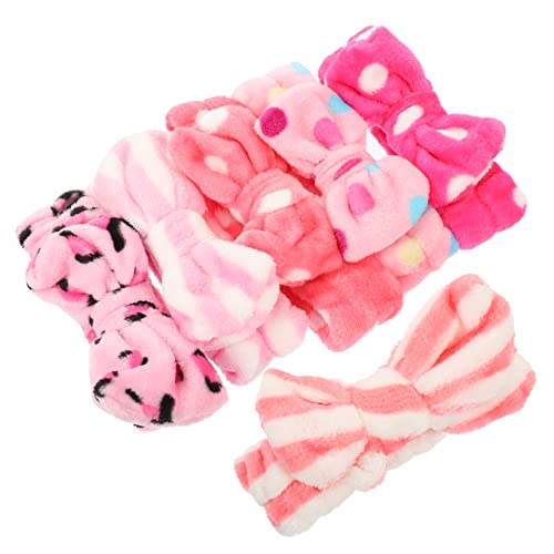 VALICLUD 6 Stück Teiliges Spa Stirnband für Gesichtswäsche Weiches Make Up Haarband aus Koralligem Fleece Elastisches Haaraccessoire für Damen für Hautpflege und Tägliche Anwendung von VALICLUD