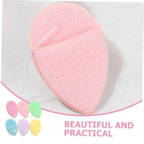 VALICLUD 6 Stück Teiliges Wassertröpfchenförmiger Gesichtsreinigungsschwämme Hautfreundliche Peeling Make up entferner pads mit Handschuh design Vielseitig Farblich Sortiert Ergiebiger von VALICLUD