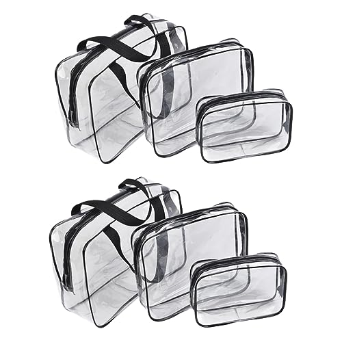 VALICLUD 6 STK Tragbare Kosmetiktasche PVC-Make-up-Reisetasche Klare Make-up-Taschen Klarer Kosmetik-Organizer Reise-Make-up-Organizer PVC-Kosmetiktasche Bilden Reisen Aufbewahrungstaschen von VALICLUD