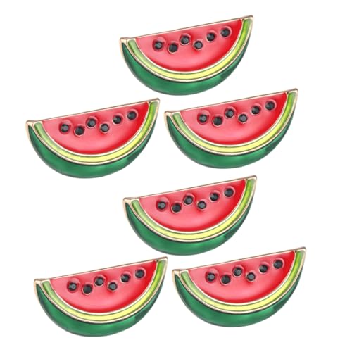 VALICLUD Wassermelonen Emaille Anstecknadel 6 Stücke Cartoon Brosche für Kleidung Süße Wassermelonen Brosche mit Clip für Schals Pullover und Kleider Langlebig und Wiederverwendbar von VALICLUD